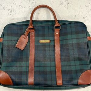 Ralph Lauren company saddle bag leather gentlemans briefcase